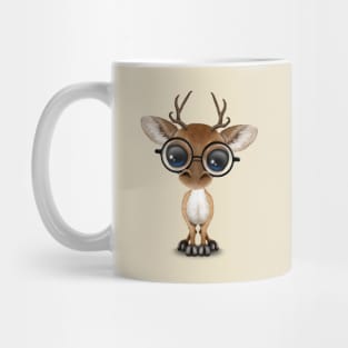 Cute Curious Nerdy Baby Deer Wearing Glasses Mug